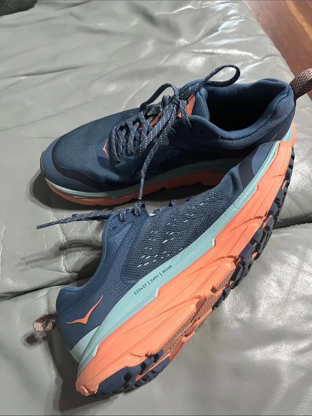Woman’s Blue and Coral Athletic Running Shoes